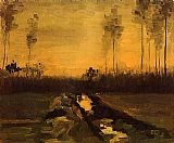 Landscape at Dusk by Vincent van Gogh